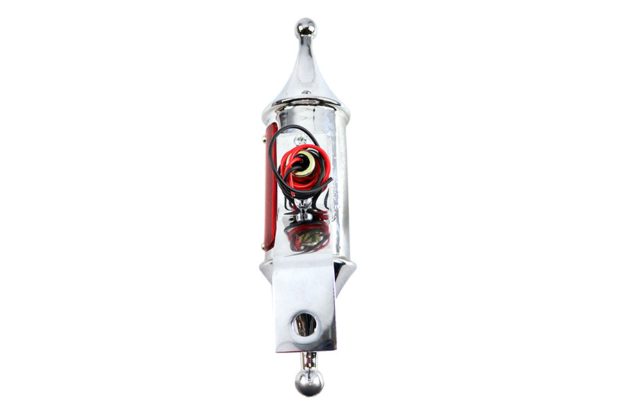 Finch Pawn Lamp Chrome Red Lens