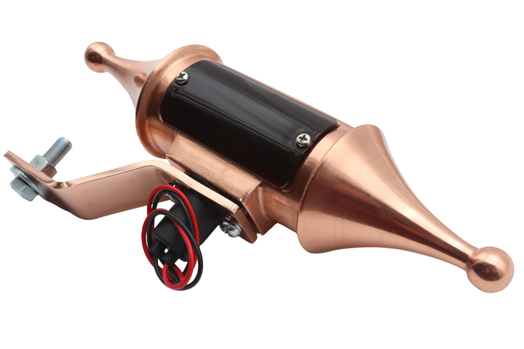 Finch Pawn Lamp Copper Red Lens