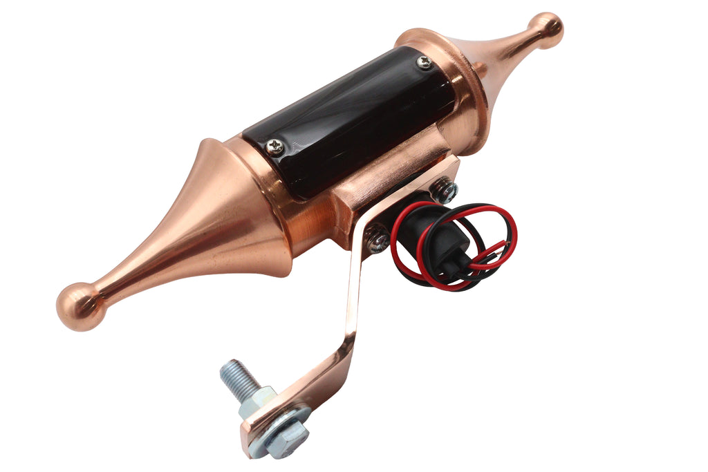 Finch Pawn Lamp Copper Red Lens