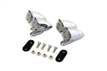 Load image into Gallery viewer, Chrome Oval Tail Lamp Assembly Red and Amber LED
