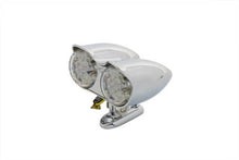 Load image into Gallery viewer, Chrome Oval Tail Lamp Assembly Red LED