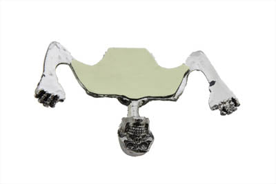 7 inch Headlamp Visor Ornament Skull Type Chrome