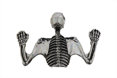 7 inch Headlamp Visor Ornament Skull Type Chrome