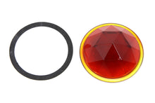 Load image into Gallery viewer, Faceted Round Tail Lamp Lens Red