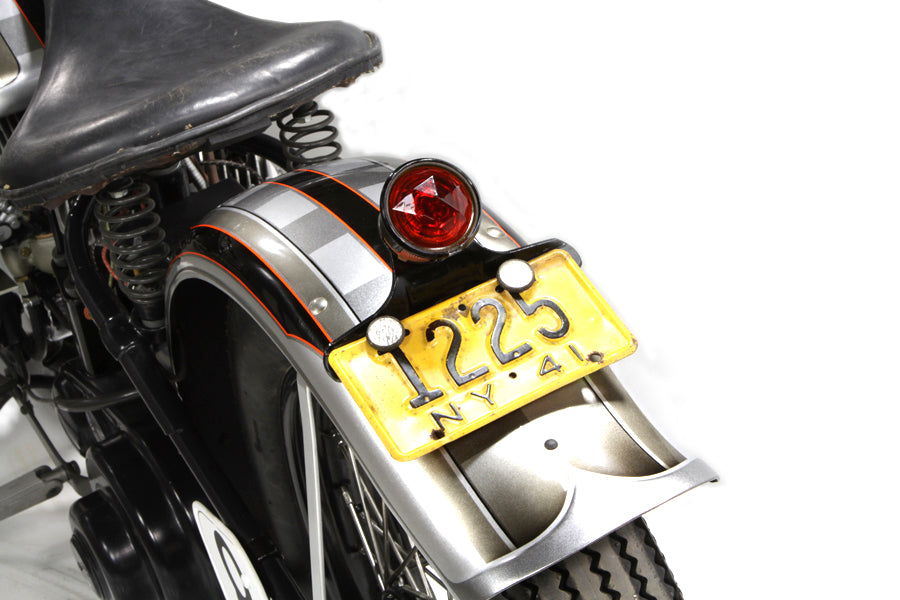Faceted Round Tail Lamp Lens Red