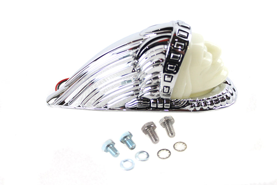 Indian Face Front Fender Lamp Chrome