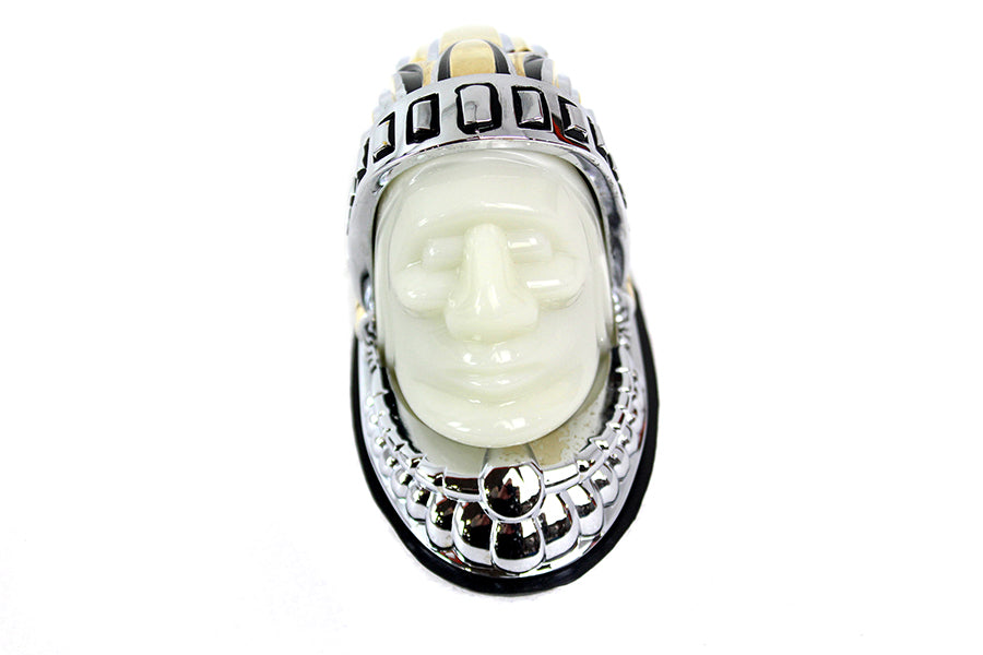 Indian Face Front Fender Lamp Gold and Chrome