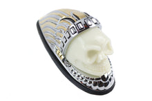 Load image into Gallery viewer, Skull Head Front Fender Lamp Gold and Chrome