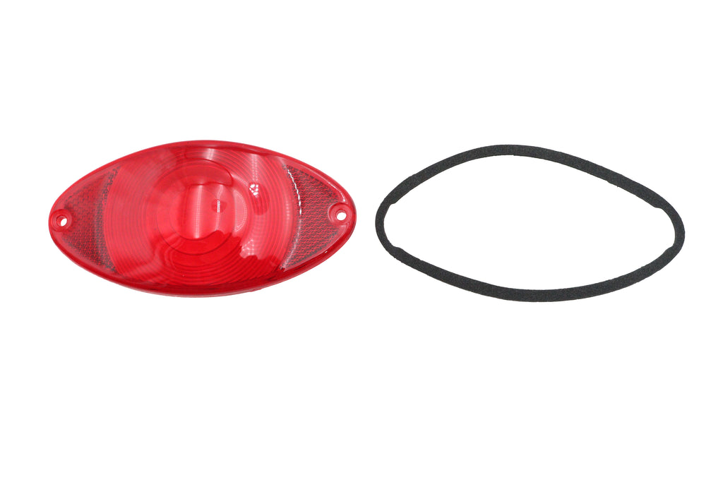 Tail Lamp Lens Cateye Style Red Chrome