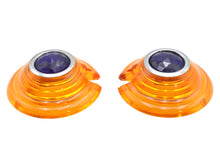 Load image into Gallery viewer, Marker Lamp Lens Amber with Blue Dot Bullet Style