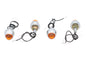 Bullet Style Krommet Marker Lamp Stud Amber