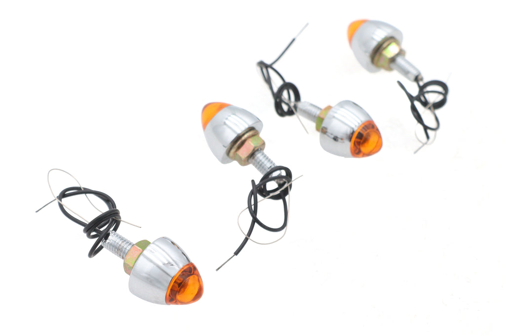 Bullet Style Krommet Marker Lamp Stud Amber
