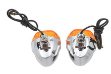 Load image into Gallery viewer, Chrome Snake Eye Marker Lamp Set Amber