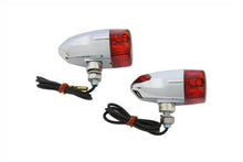 Load image into Gallery viewer, Chrome Snake Eye Marker Lamp Set Red