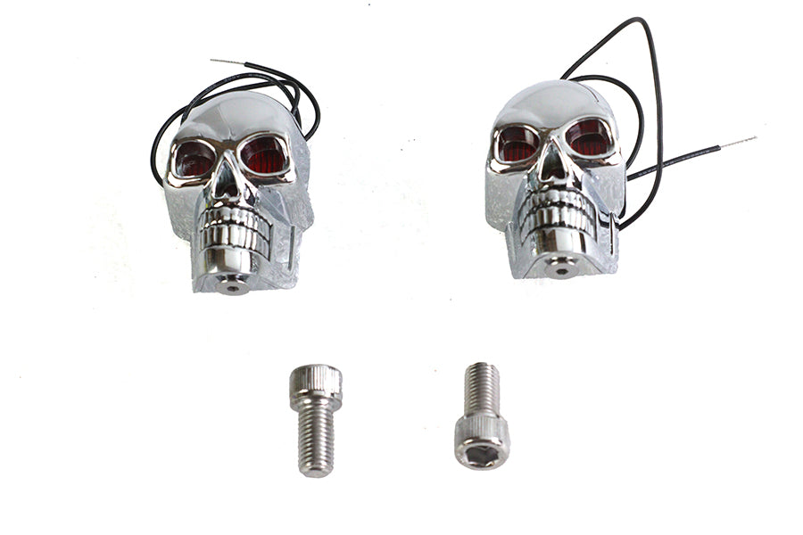 2 inch Chrome Skull Marker Lamp