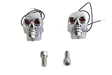 Load image into Gallery viewer, 2 inch Chrome Skull Marker Lamp