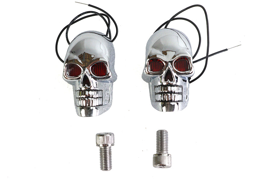2 inch Chrome Skull Marker Lamp