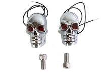 Load image into Gallery viewer, 2 inch Chrome Skull Marker Lamp