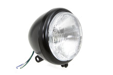 Load image into Gallery viewer, Black 5-3/4 inch Round Headlamp Assembly Teardrop Style