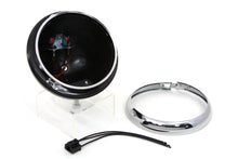 Load image into Gallery viewer, Black 7 inch K Headlamp Housing with Chrome Rim