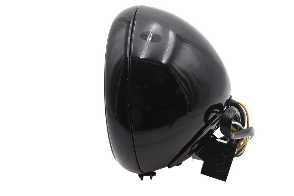 7 inch Headlamp Assembly H-4 Type Black