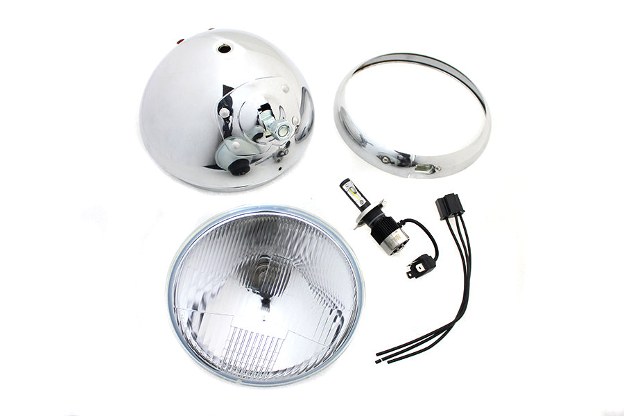 7 inch 12 Volt LED Glide Headlamp Chrome