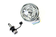 Load image into Gallery viewer, 5-3/4 inch Bates Style 12 Volt LED Headlamp Chrome