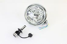 Load image into Gallery viewer, 5-3/4 inch Bates Style 12 Volt LED Headlamp Chrome
