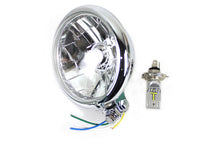 Load image into Gallery viewer, 5-3/4 inch Bates Style 6 Volt LED Headlamp Chrome