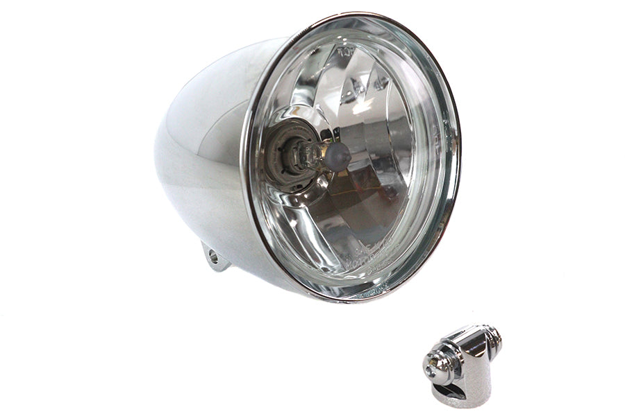 Factory Sample 5-3/4 inch Chrome Rocket Style Headlamp