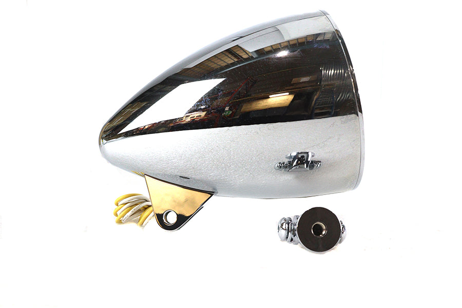 Factory Sample 5-3/4 inch Chrome Rocket Style Headlamp
