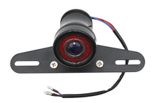 Load image into Gallery viewer, Round LED Fender Mount Tail Lamp Black with Blue Dot