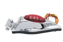 Load image into Gallery viewer, Chrome Teardrop Bulb Tail Lamp Assembly with Red Lens