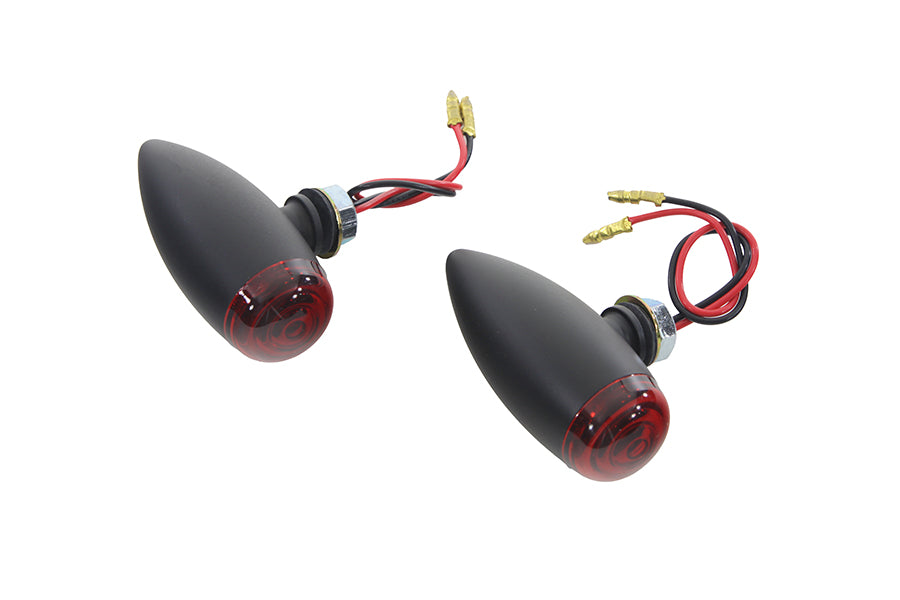 Mini LED Bullet Red Lens Marker Lamp Set