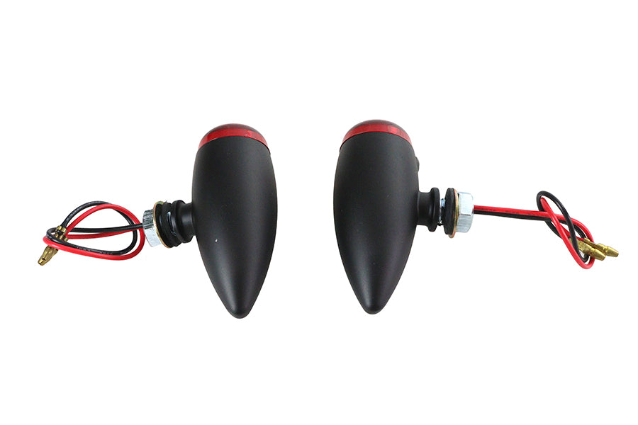 Mini LED Bullet Red Lens Marker Lamp Set
