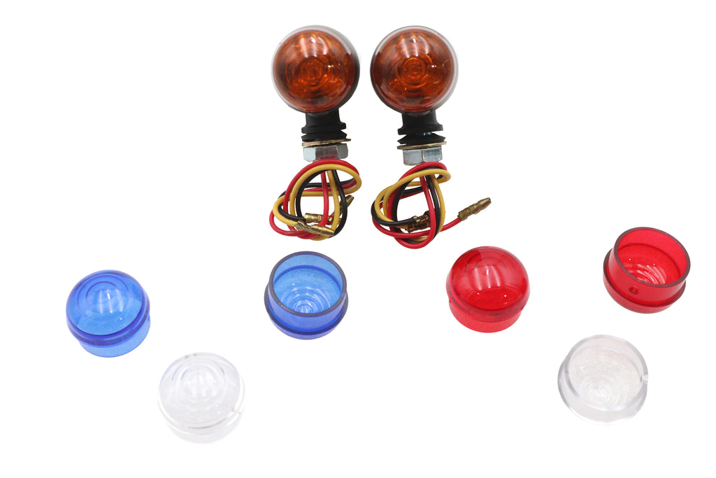 Mini LED Bullet Amber Lens Marker Lamp Set