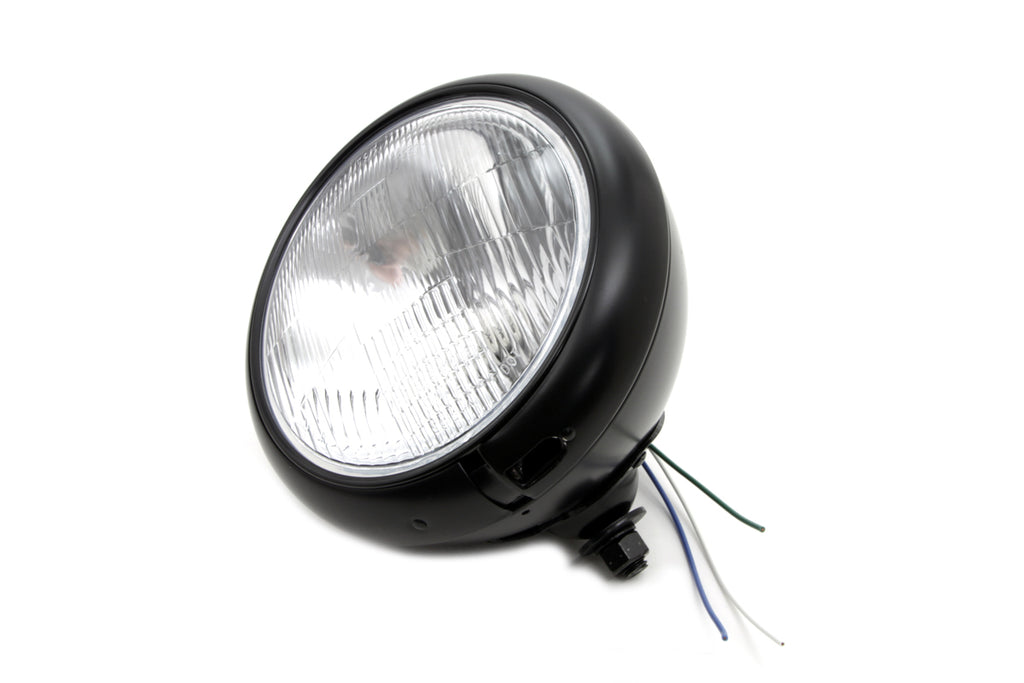 7 inch Headlamp Assembly H-4 Type Black