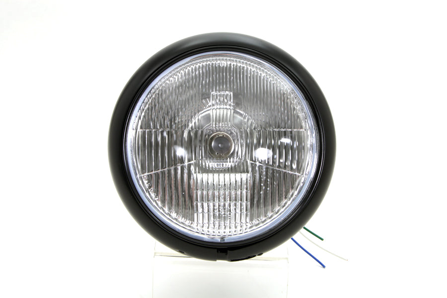 7 inch Headlamp Assembly H-4 Type Black