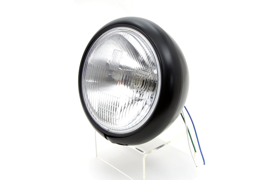 7 inch Headlamp Assembly H-4 Type Black