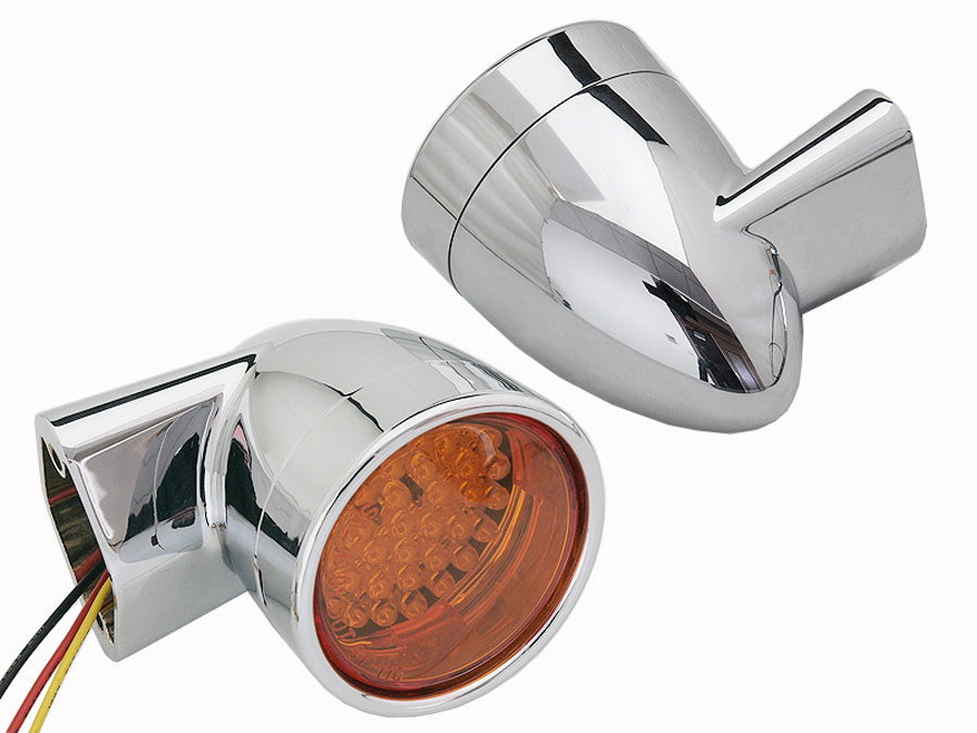 Chrome Revox Bullet LED Front Turn Signal Set