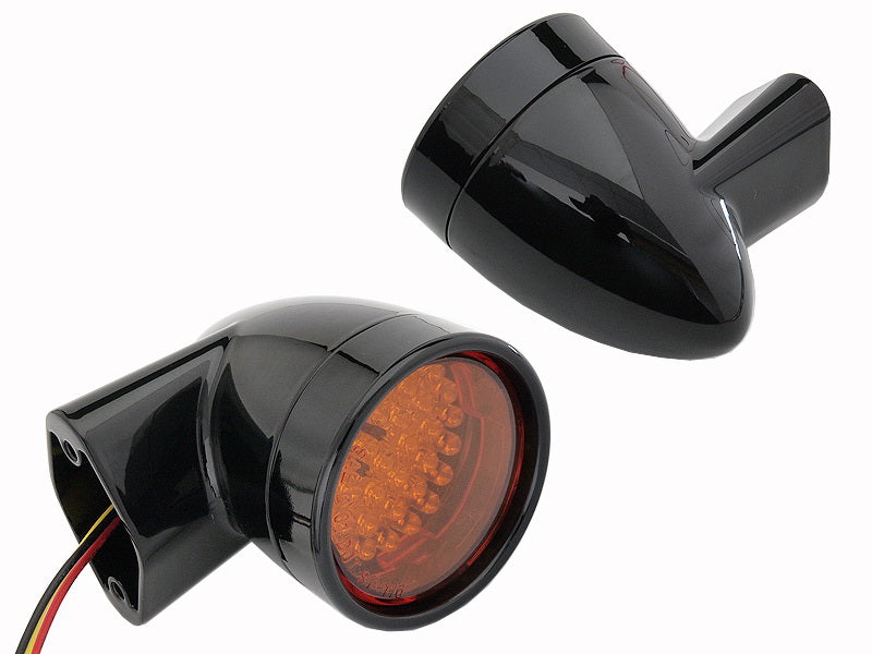 Black Revox Bullet LED Front Turn Signal Set