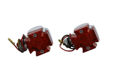 Mini Marker Lamp Set Maltese Style Red Lens
