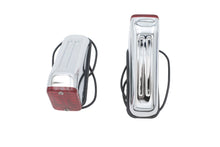 Load image into Gallery viewer, Chrome Wedge Marker Lamp Set with Red Lens