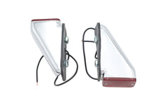 Load image into Gallery viewer, Chrome Wedge Marker Lamp Set with Red Lens