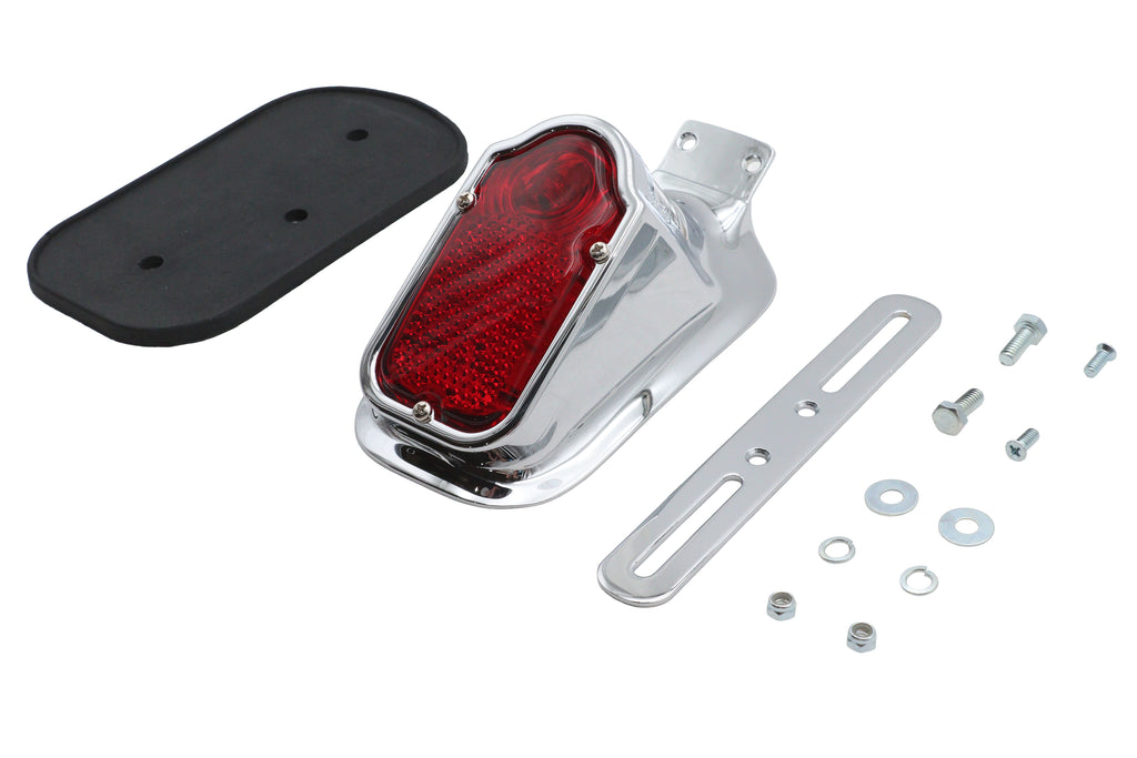Chrome Tombstone Style Tail Lamp with LED