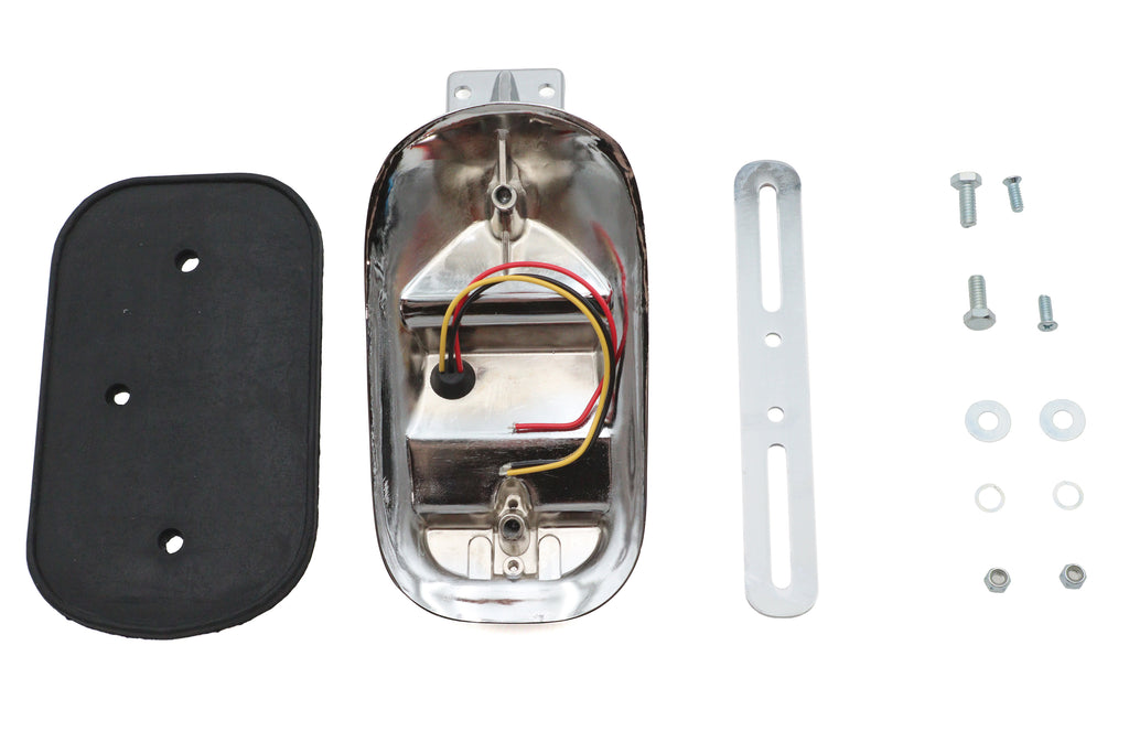 Chrome Tombstone Style Tail Lamp with LED