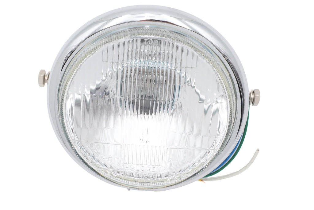 5-3/4 inch Round Headlamp Chrome Side Mount