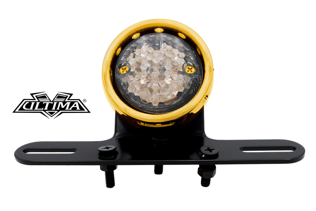 Drilled Gold Bezel Tail Lamp