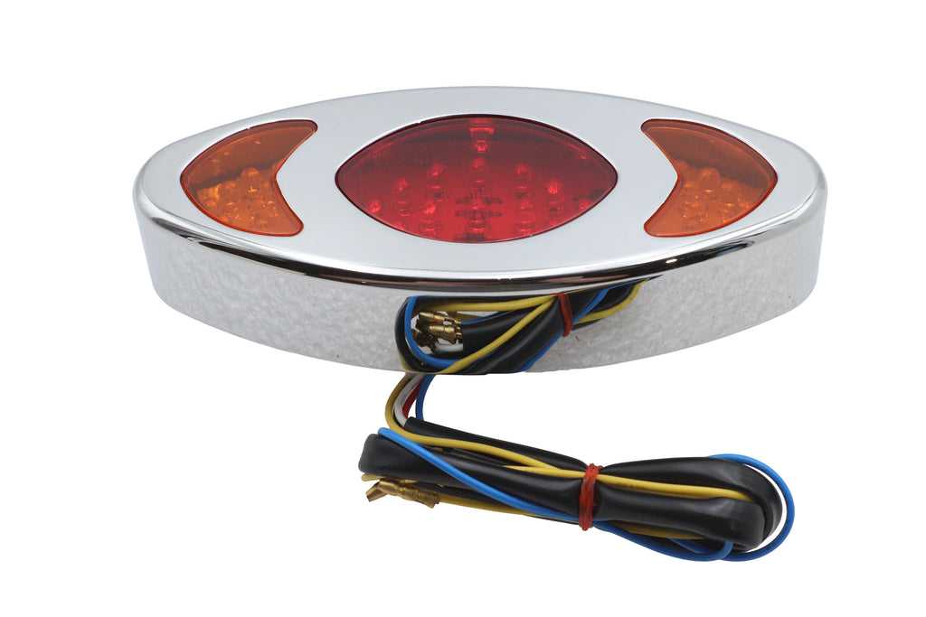 Chrome Cateye LED Tail Lamp Assembly