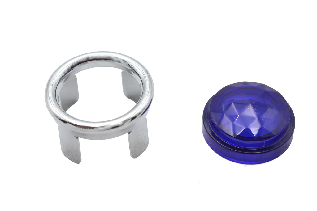 Blue Dot Lens with Chrome Ring